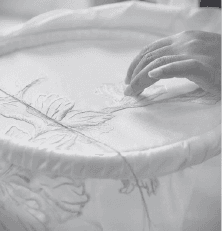 Metal thread embroidery