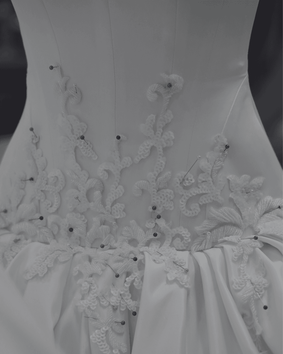 Lecia bridal bodice detail